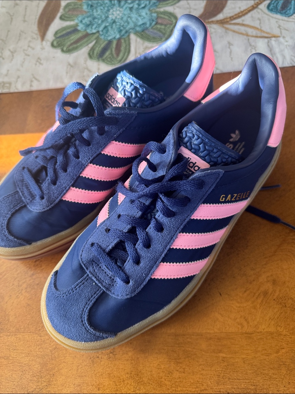 adidas Gazelle Navy and Pink Women's Sneakers